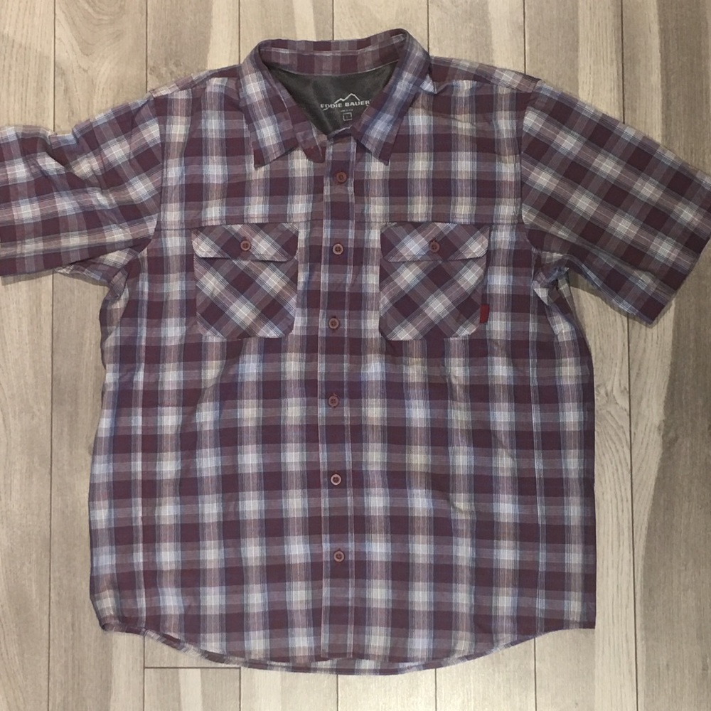 Eddie Bauer Quick Dry Short Sleeve Shirt (L)